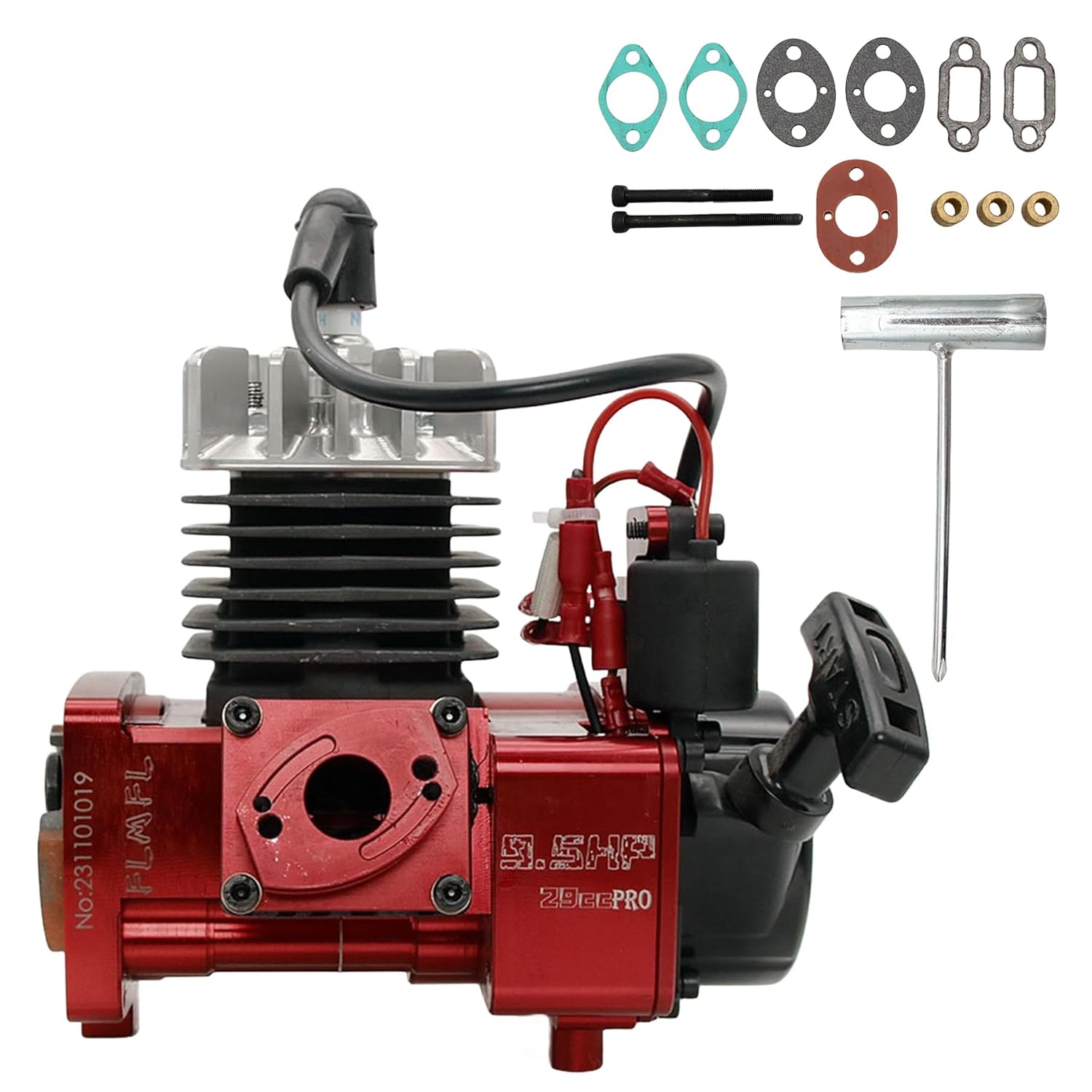 FLMLF 29CC 9.5HP Professional Race Engine Crankcase Intake for 1/5 LOSI 5IVE T RC CAR Parts