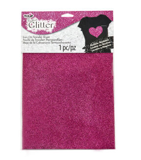 Tulip Fashion Glitter Iron on Transfer Sheet Pink