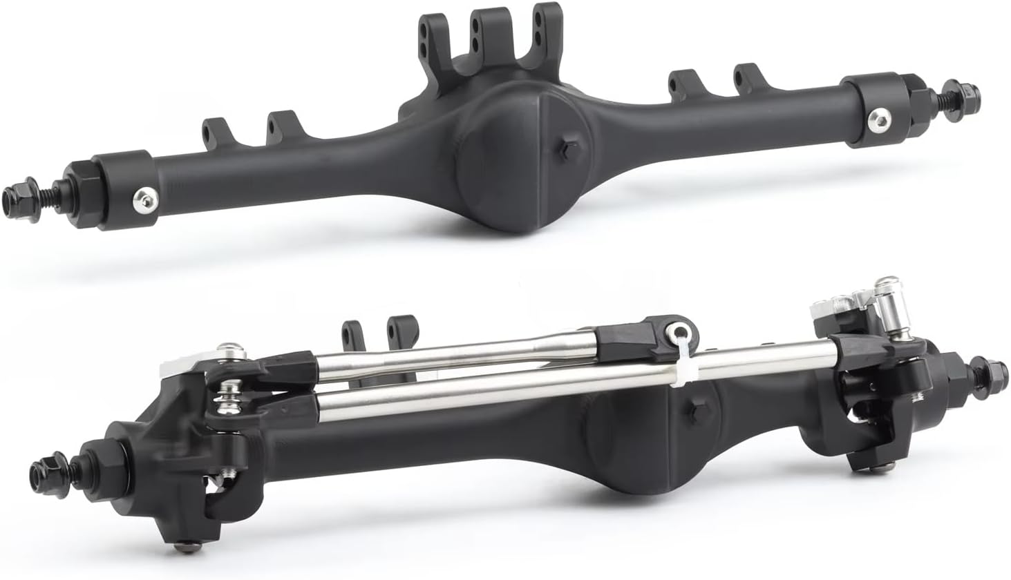 Rc Upgrade Spare For Axial For SCX10 II VS4-10 F10 TStraight Machined Aluminum Axle All Inclusive Assembly Upgrade Accessories Replacement Parts(Black,Set)