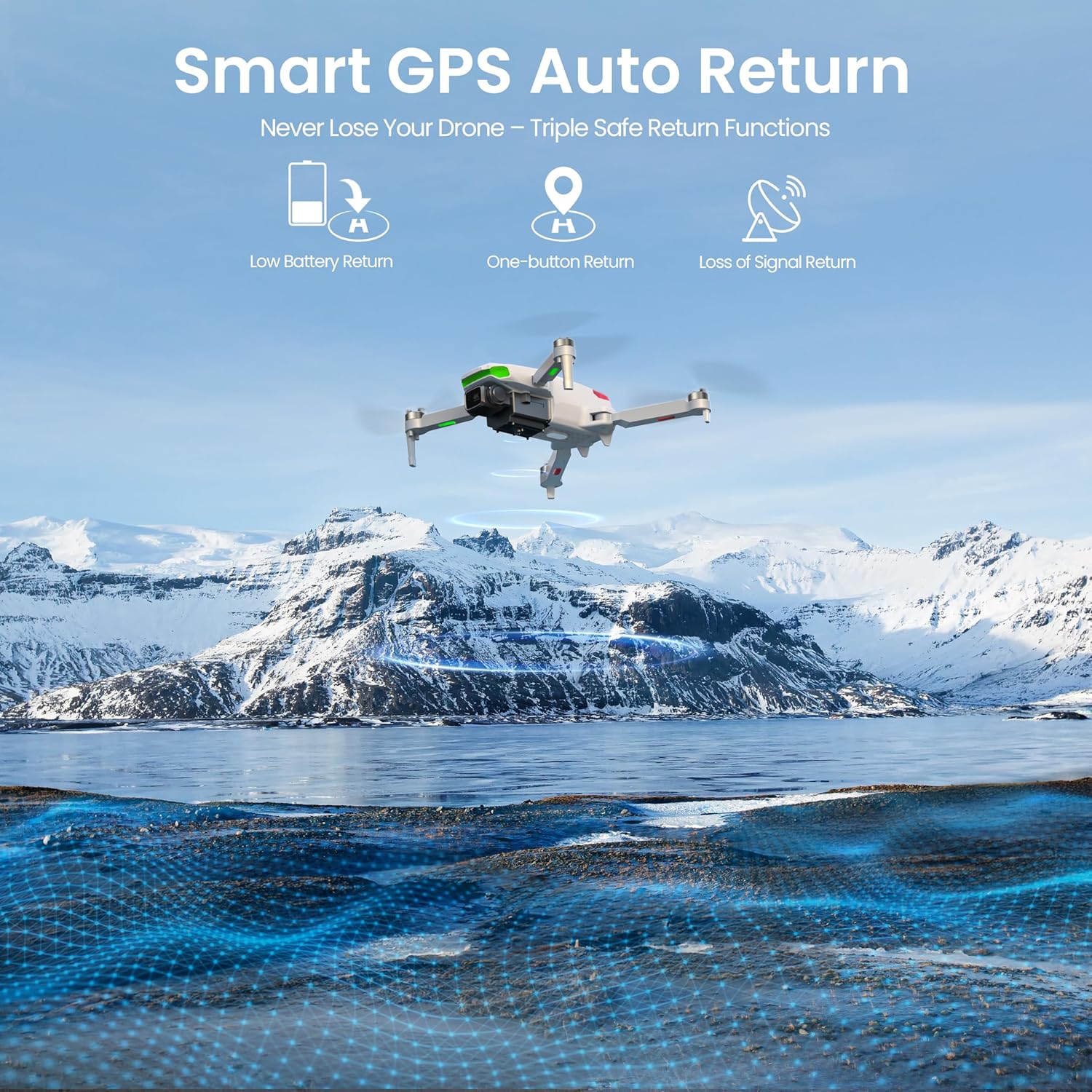 Drone with EIS 4K Camera for Adults, GPS Drone with 5.0