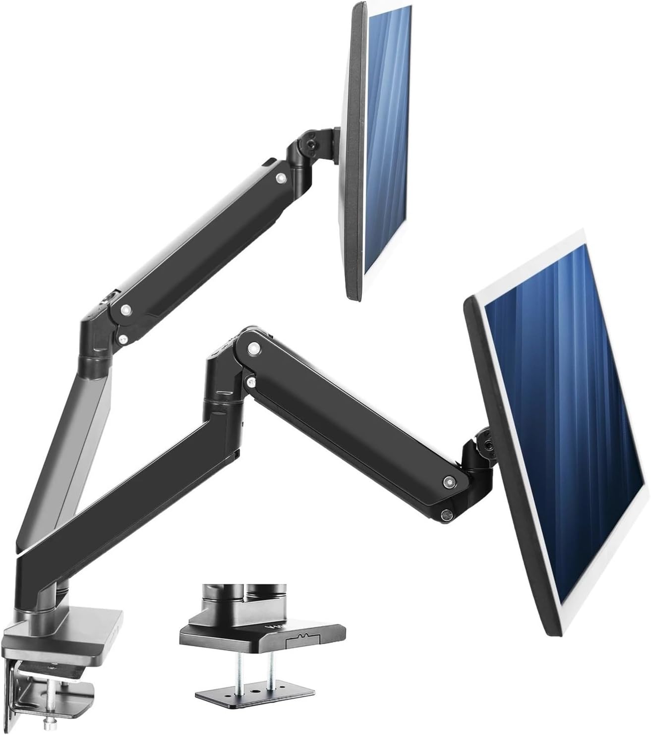 Dual Monitor Balanced Desk Mount for Ultra-Wide Screens up to 38 inches -