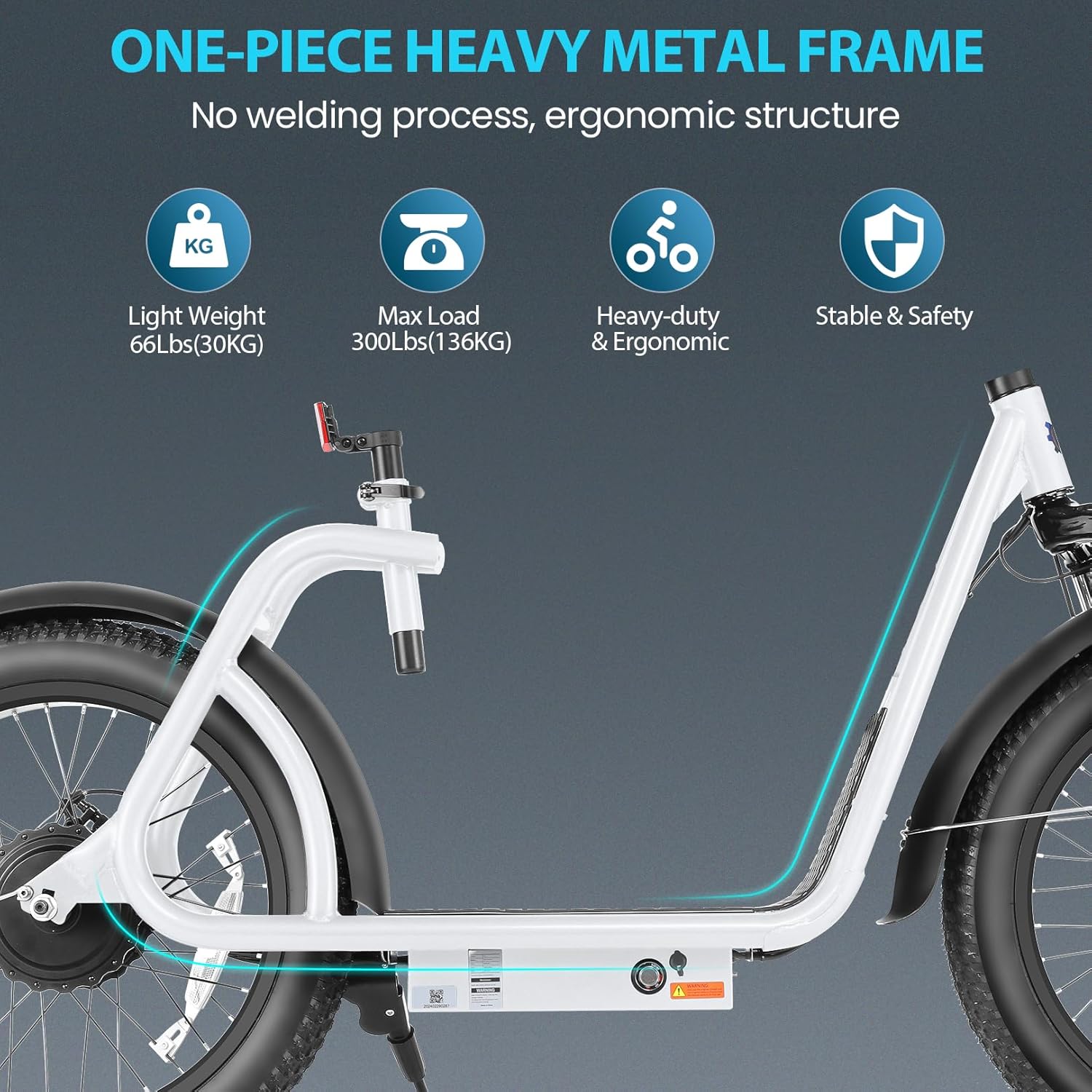 Caroma Electric Scooter with Seat for Adults, Max 30Miles Ranges&20Mph, 500/800/1200W Motor, 14/20