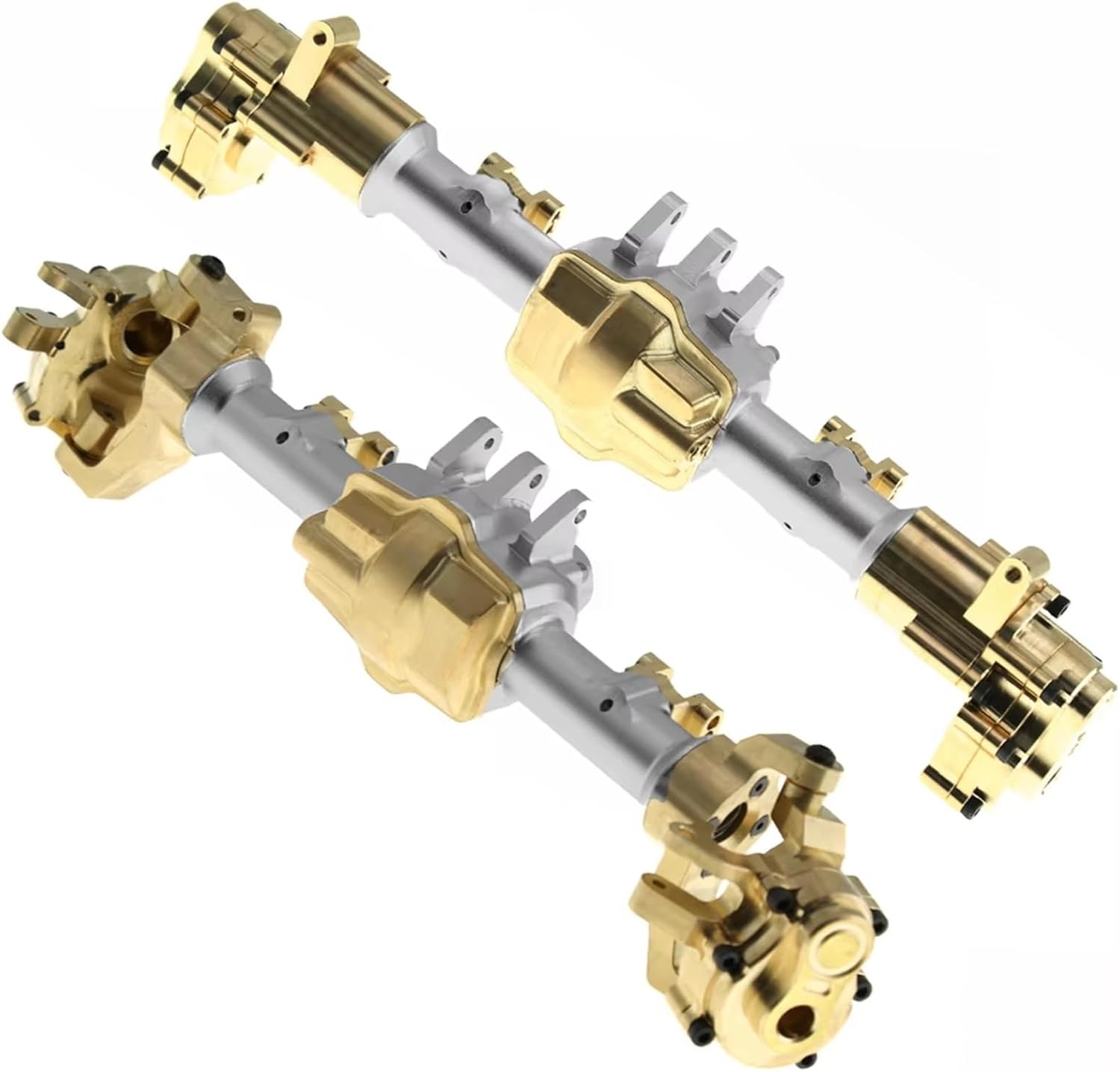 RC Car Parts Compatible with JTY CROSSRC Emo X Emo X2 1/8 RC Car Upgrade Parts Metal Front Rear Axle Housing Axle Cover Steering Cup(Silver)