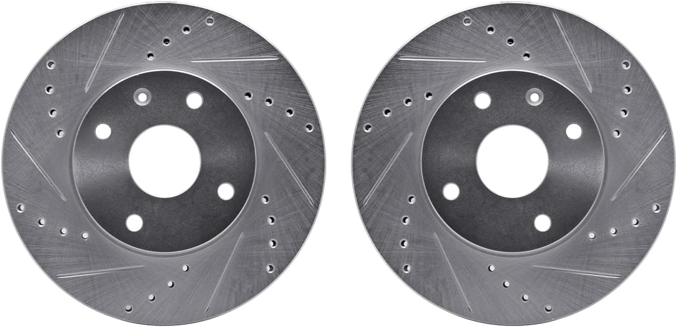 Dynamic Friction Company Brake Rotors For 2016-2020 Lexus GS; 2015-2022 Lexus RC F| Front Drilled Slotted Disc Brake Rotors| Brakes and Rotors
