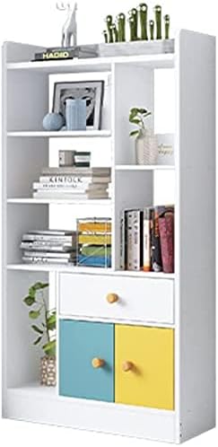 Simple Bookshelf with Cupboard，Bookcase Shelf Storage Organizer for Living Room Bedroom Home Office 8-compartments