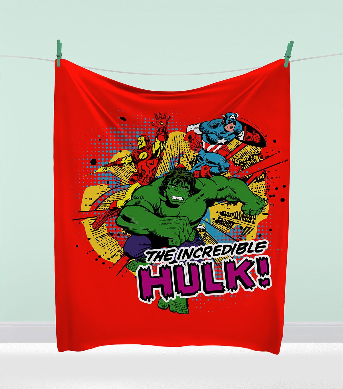 Marvel Retro Group No Sew Fleece Throw 72