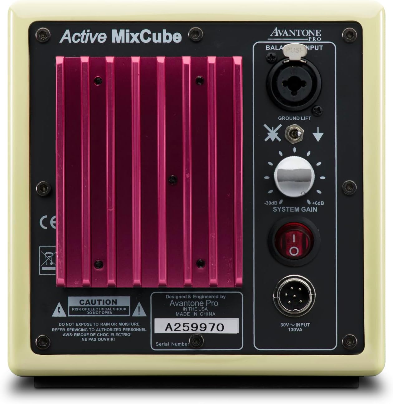 Avantone Pro Active MixCube 5.25 Inches Powered Studio Monitor - Retro Cream, Each