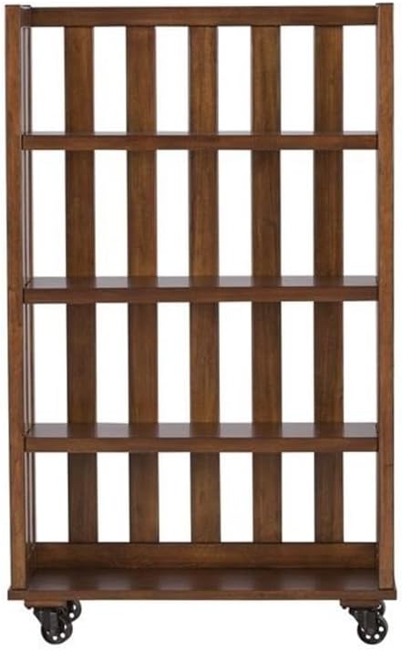 Pemberly Row Traditional Wood Bookcase in Brown
