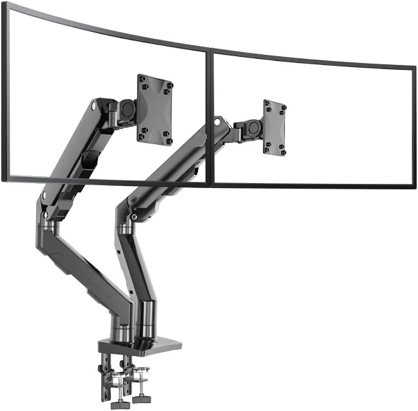 G55 Mechanical Spring Arm 27-34 Inch Dual Curved Screen Desktop Monitor Stand 5-16 kg Ultra Wide Monitor Stand with U Port