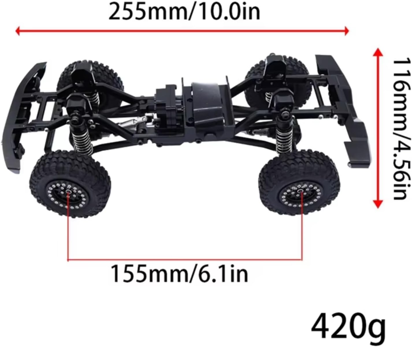 Compatible with TRX4M for Bronco 1/18 RC Crawler Car Upgrade Parts Accessories Component Metal Assembled Frame for Chassis Kit RC Car Accessories
