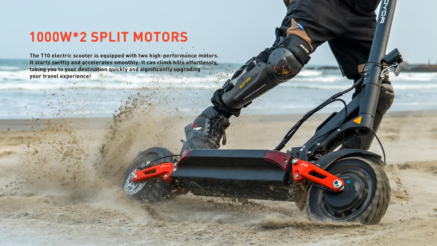 JOYOR S5/S10/T10 Electric Scooters, 31/40/44 MPH Top Speed, 34/46 Miles Max Range, 600W/2000W Motor, Dual Suspension, 10