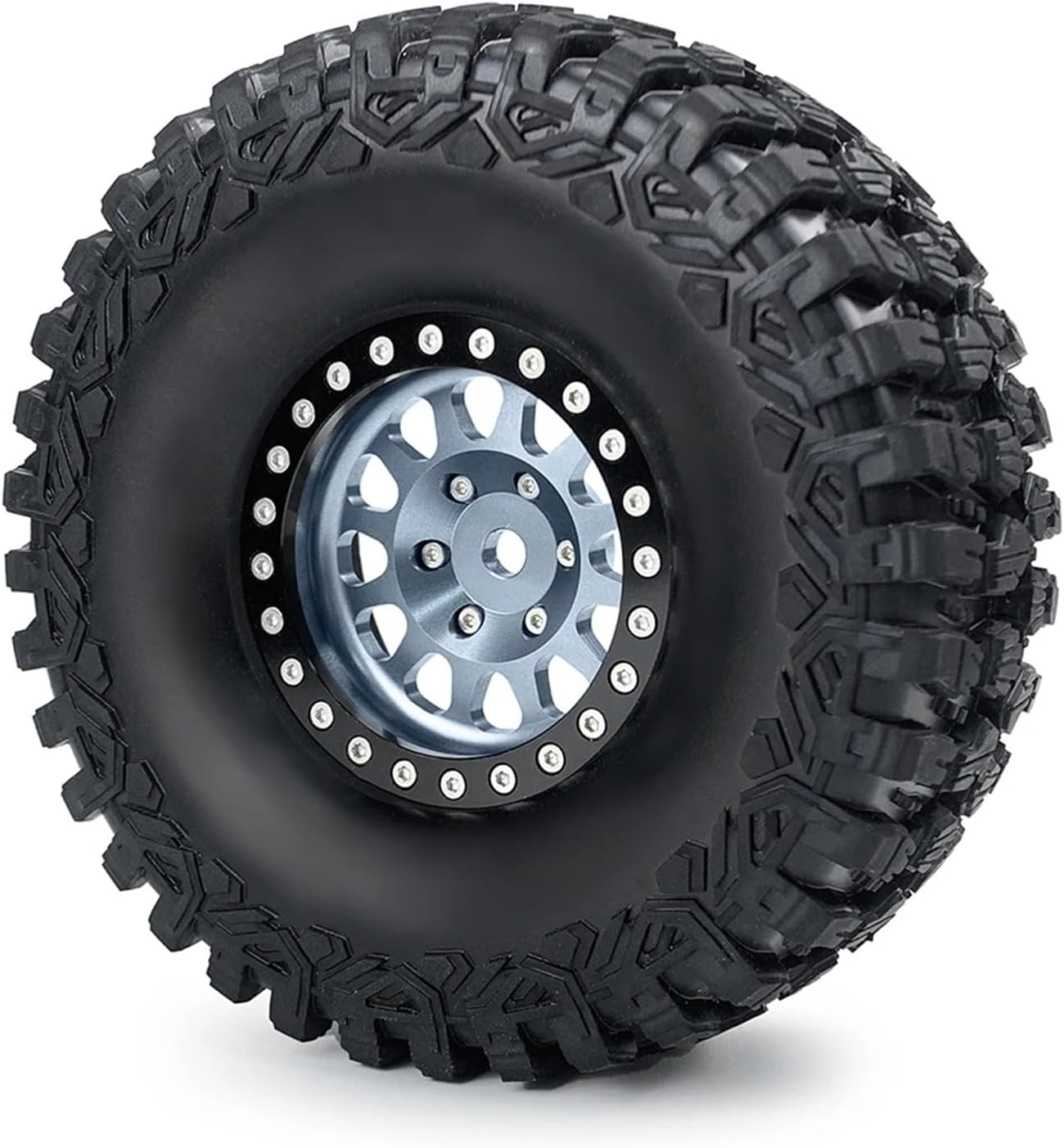 For UDR For Traxxas For Unlimited For Desert For Racer Proline Hyrax 1/7 Aluminum Beadlock Wheel Rim Hub Tire 101063-00 RC Car Parts Models(Titanium,4PCS)