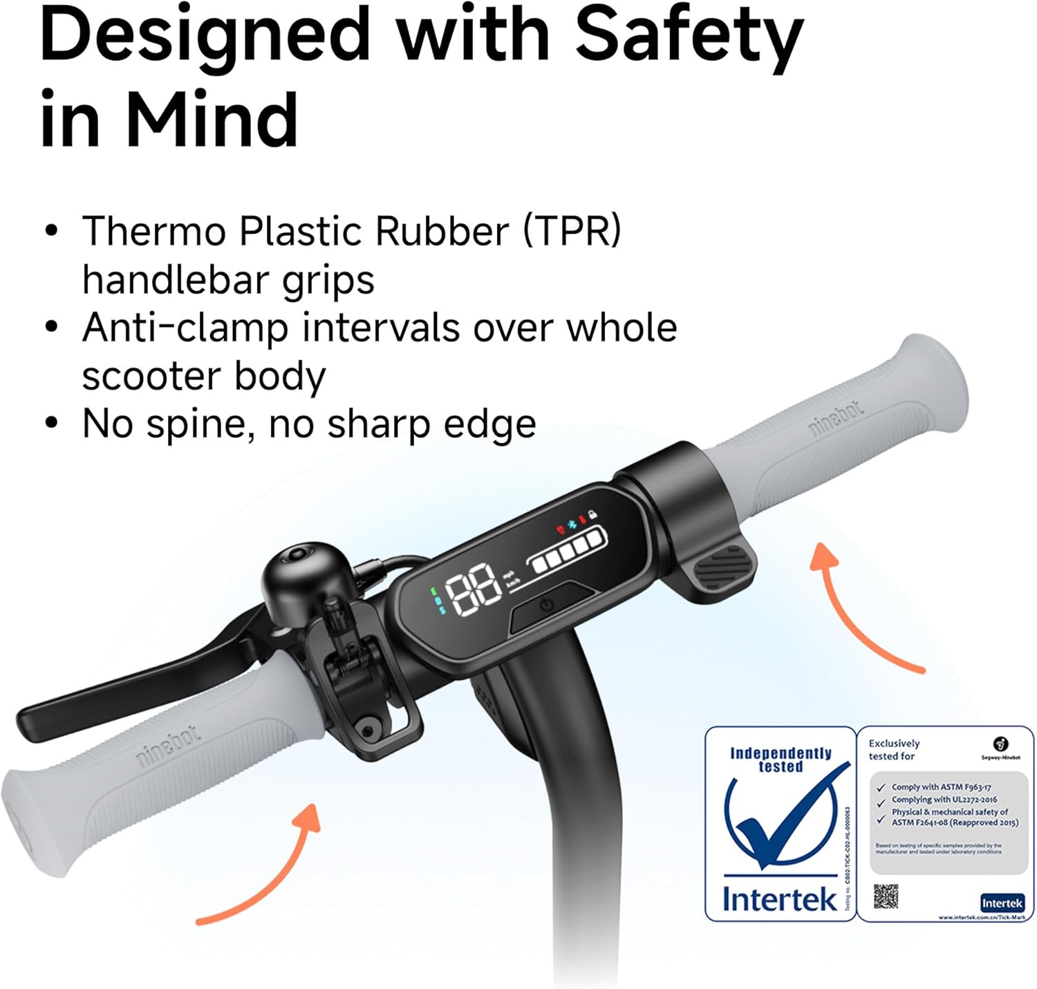 Segway Ninebot eKickScooter - Electric Scooter for Kids 6-14, w/t Adjustable Handlebar Height (Only C2 Pro) for Riders up to 132 lbs, Includes New Cruise Mode, UL-2272 Certified