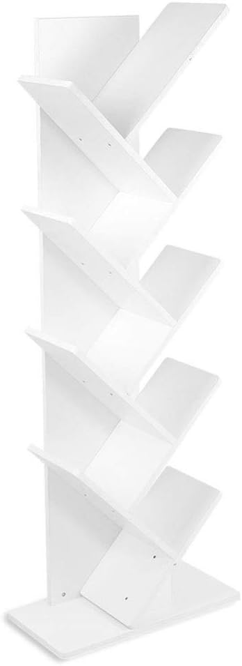 LCJQ Home Bookshelf Modern Bookshelf Bookcase Books Display Storage Rack Shelf Organization Cabinet ​Shelves (Color : White)