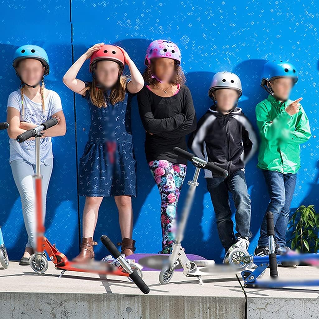 Scooters Folding Kick Scooter Retractable Youth Pro Scooter, Beginner 2 Wheel Kick Scooter, Lightweight Scooter (Color : Light Blue, Size : 71 * 38 * 63-93cm)