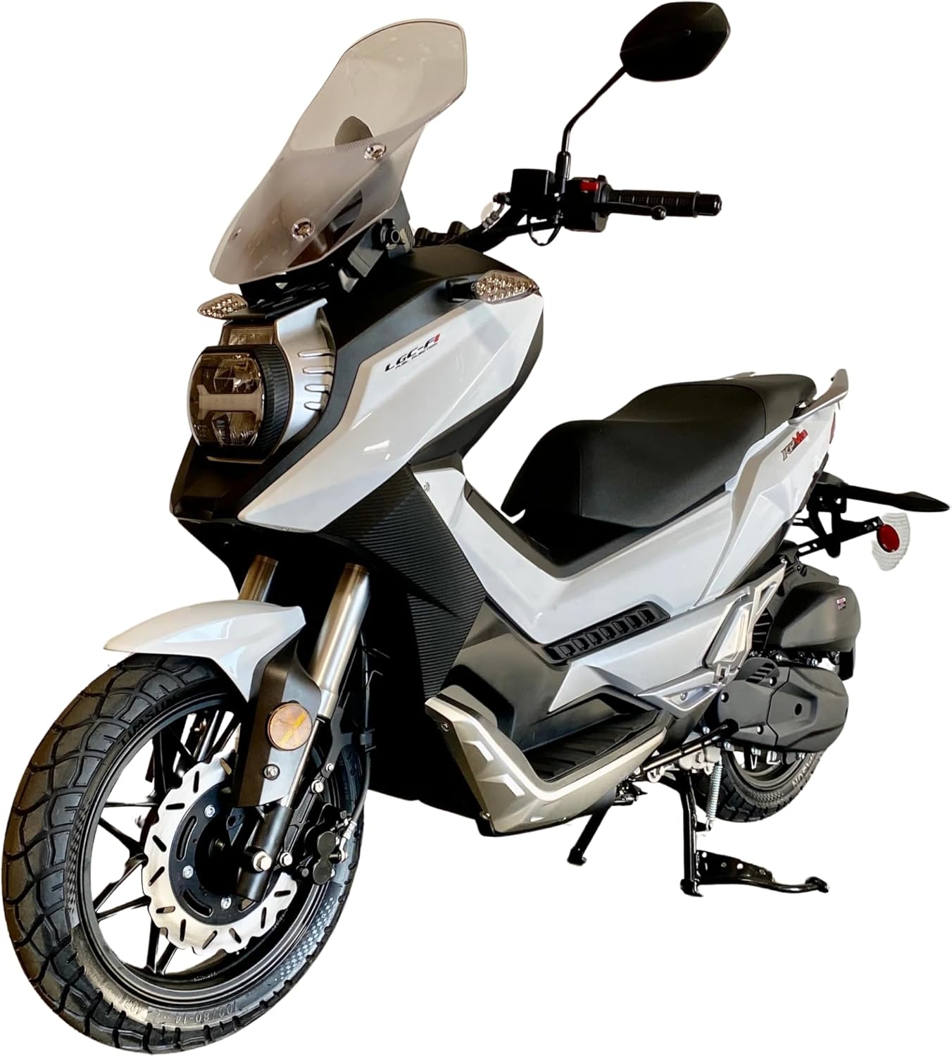 Lifan KPV 150 | 150cc Adventure Scooter | Fuel-Injected | Liquid-Cooled | Automatic CVT | 98 MPG | Front & Rear Disk Brakes | USB Port | Gas EFI ADV Scooter | Street Legal Delivery Moped with Storage