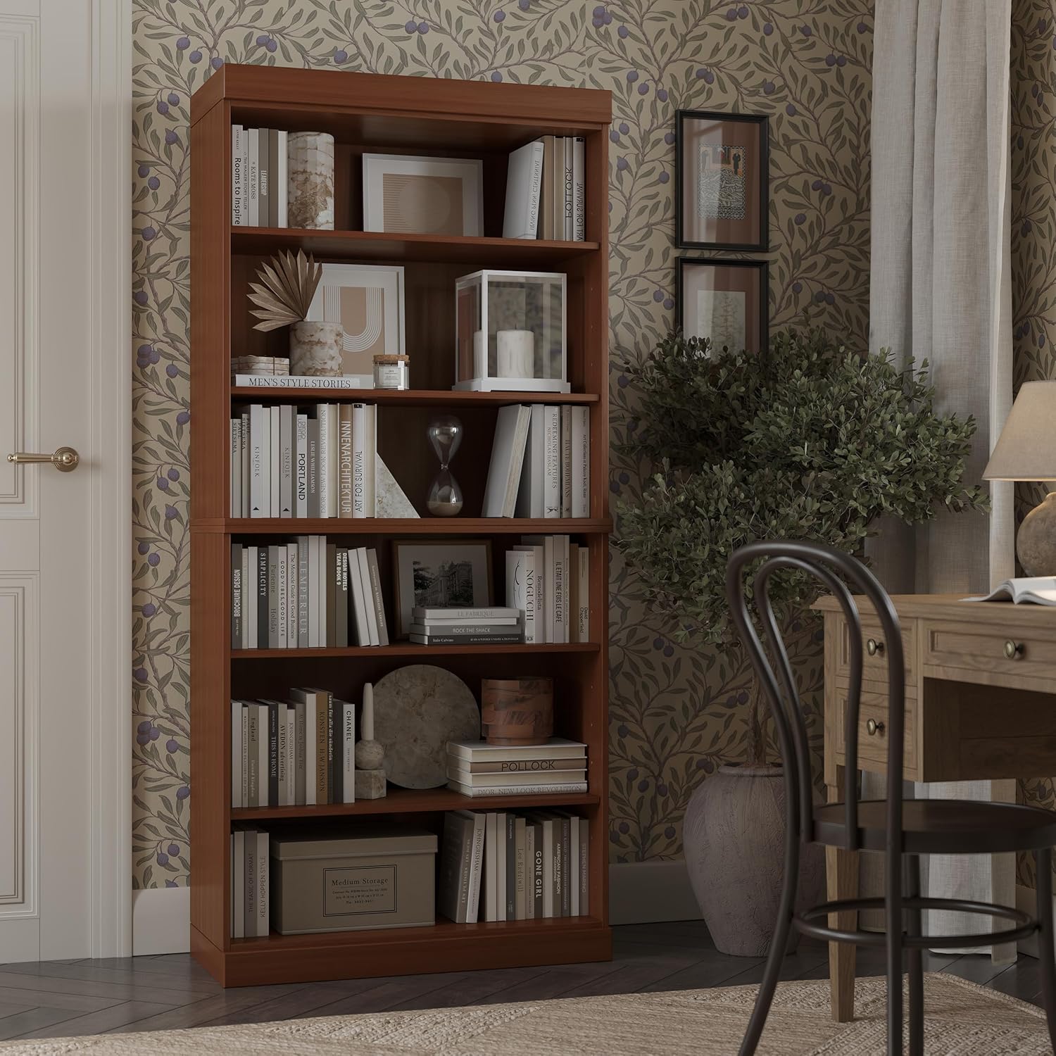 Palace Imports Solid Wood Bookcase – Stackable Modular 6-Tier Bookshelf - 71.5