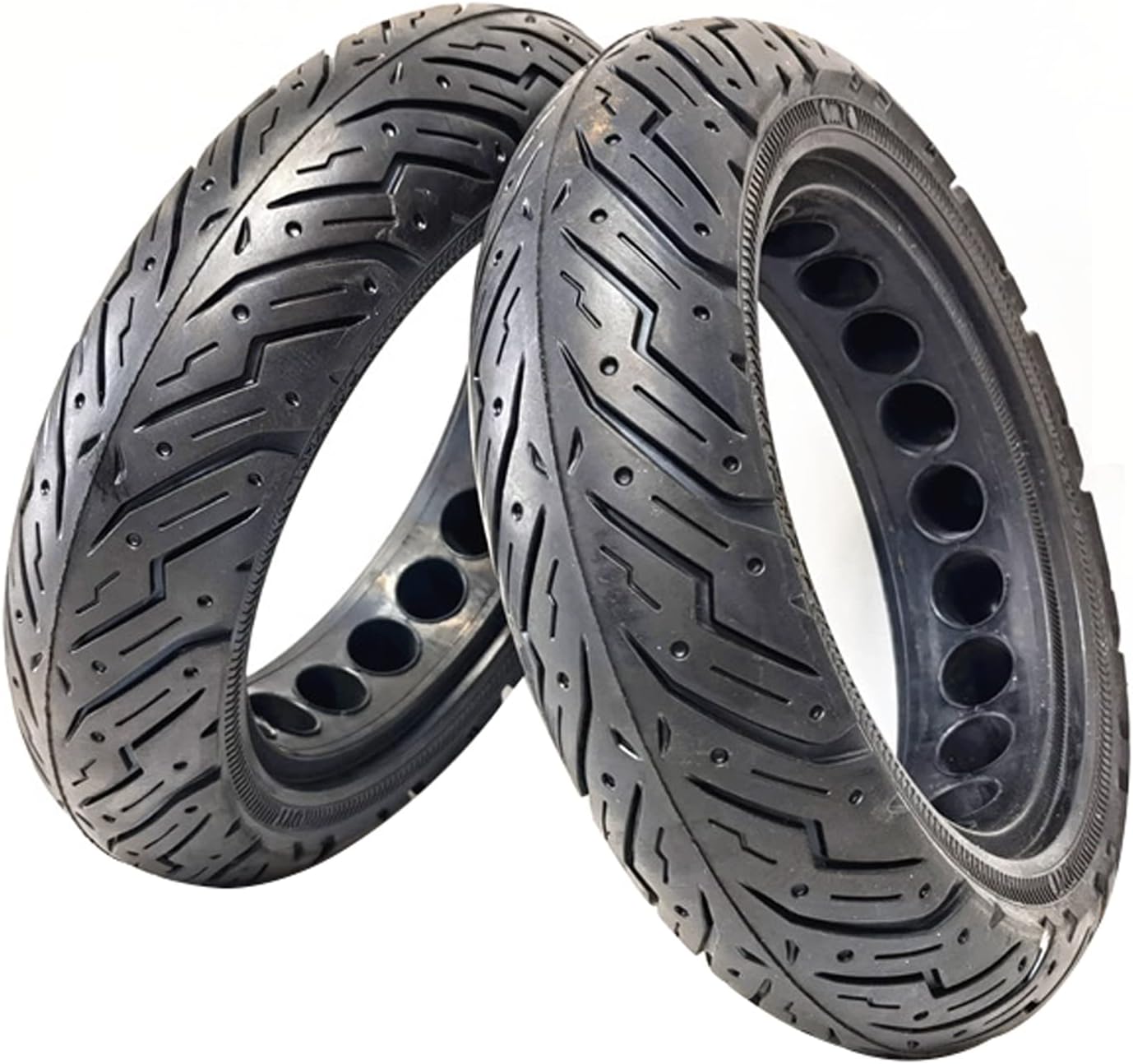 Replacement Honeycomb Solid Tires, Rubber Electric Scooter Wheel Tire, Explosion-Proof Tubeless Tires 10x2.50-6.5