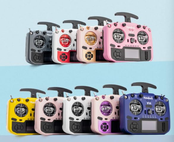 V14MAX FPV RC Radio Controller, Professional Remote Transmitter with OLCD Display, for RC Drones and Aircraft elrs fpv controller drone rc radio transmitter remote control (YELLOW)