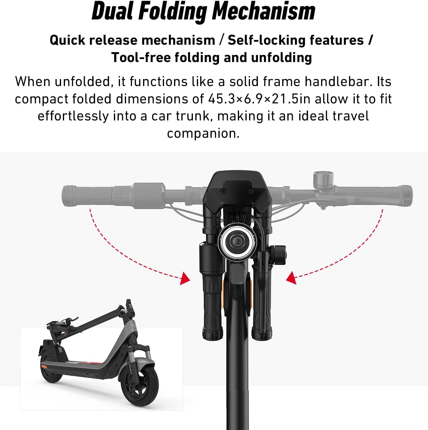 NIU Electric Scooter for Adult - KQi 100 200 Series E Scooter w/Suspension, 600-700W Peak Power, 18-33 Max Miles, Top 17.4-20 MPH, Portable Commuting Escooter, Folding Handlebars(Only K100F & K200F)