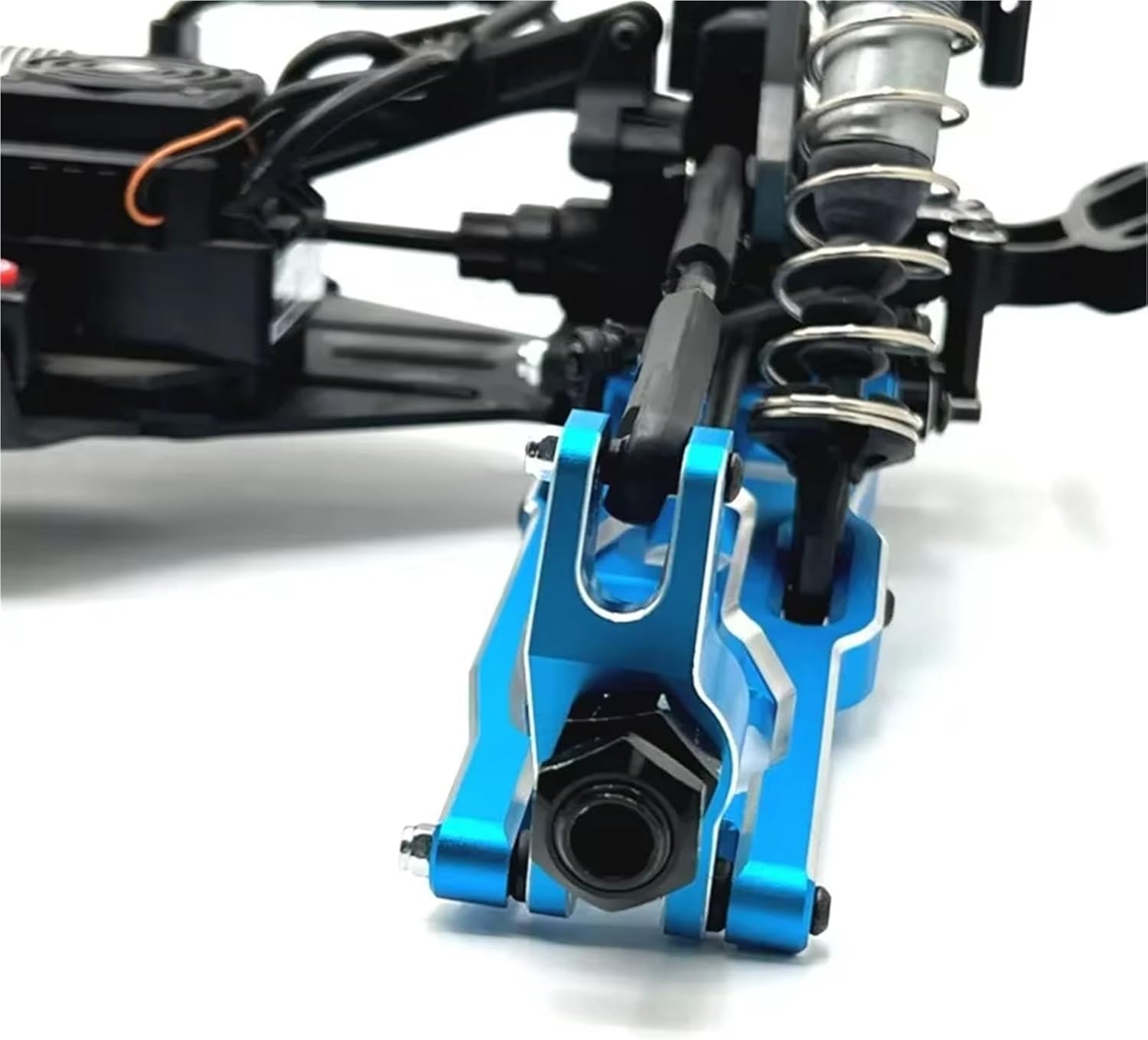 Compatible with FS for Tank for Cheetah for Shark 1/8 RC Car Metal Upgrade for Swing Arm Steering Cup Rear Axle for Seat Assembly Par RC Accessories(Blue)