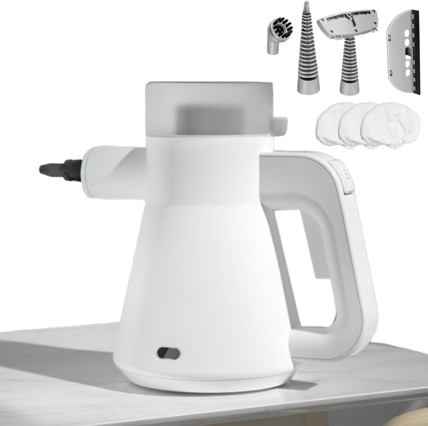 Handheld Steam Cleaner,450ml Water Tank,135℃ High Temperature,3.5bar Pressure,2min Fast Heating,with 4 Different Nozzles,99.99% Decontamination Rate