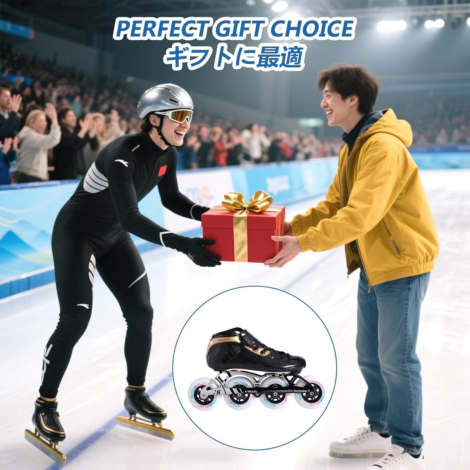 Inline Speed Skates Adult for Women and Mens, Carbon Fiber Professional Fitness Skating Roller Skates, Heat Moldable Low Cut Speed Skates for Marathon, Unisex