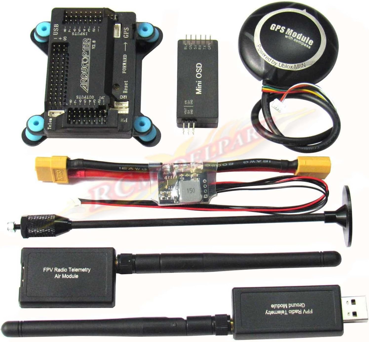 APM2.8 Flight Controller M8N 3DR 433Mhz OSD Module Power Module for FPV Quadcopter Multirotor