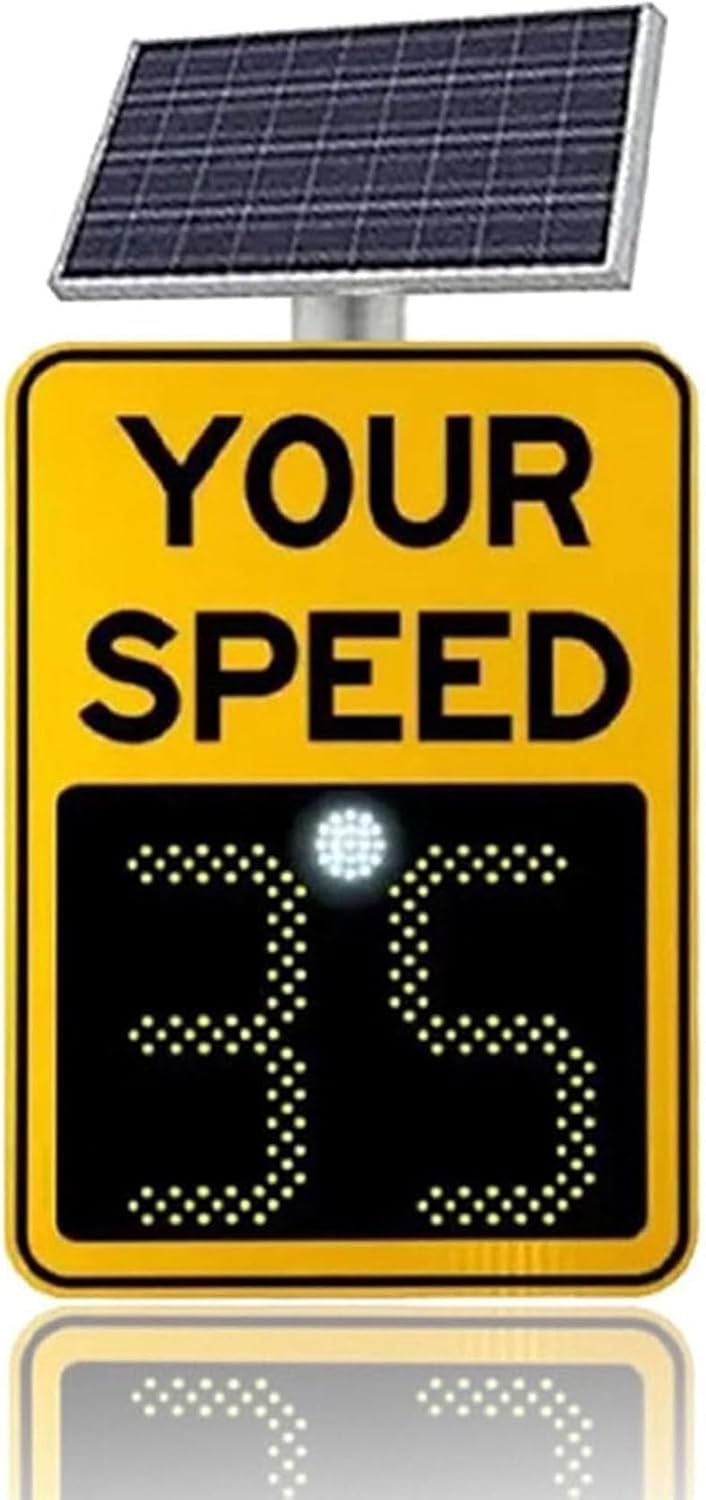 LED Solar Radar Speed Limit Feedback Sign, Rust-Proof Aluminum, high Brightness Reflective