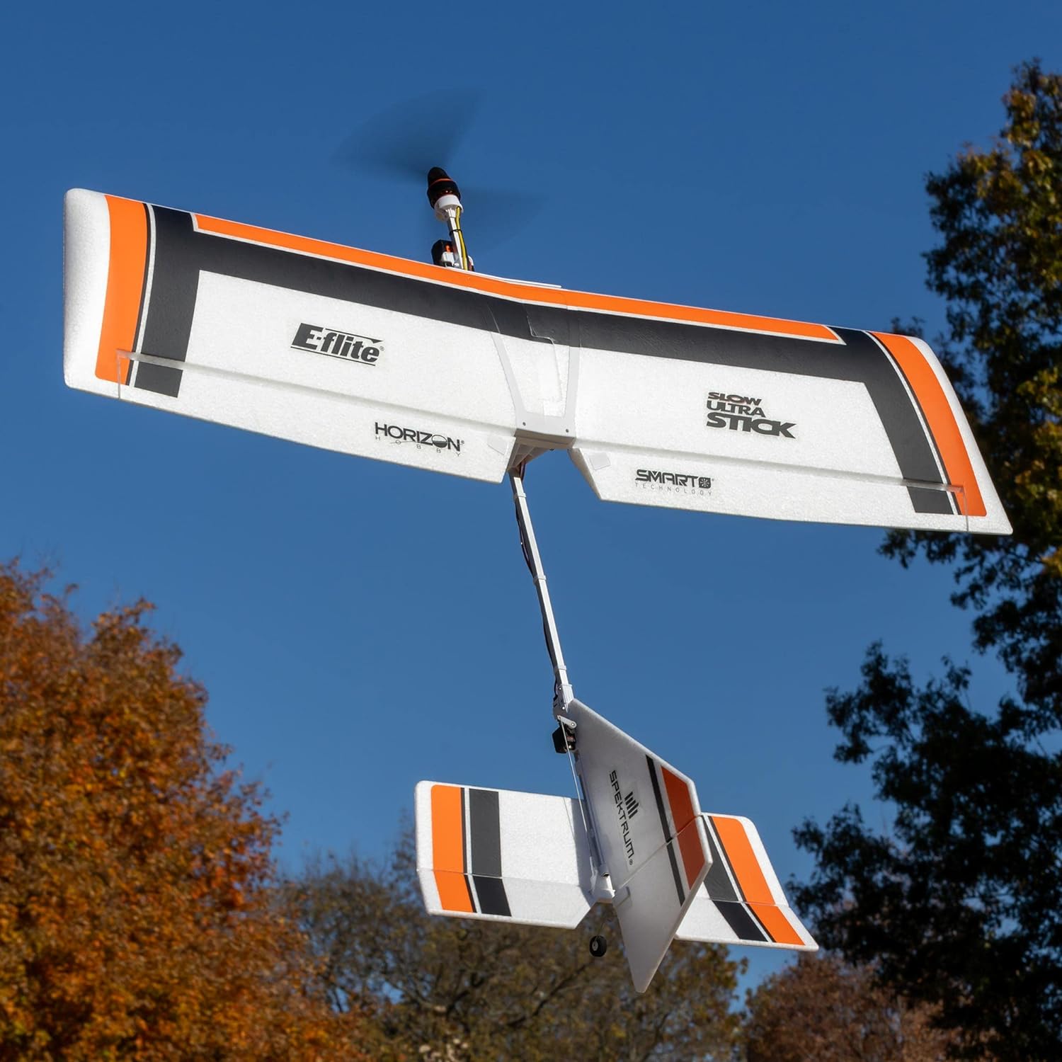 E-flite RC Airplane Slow Ultra Stick 1.2m BNF Basic Transmitter Battery and Charger Not Included with AS3X and Safe Select EFL0350 Airplanes Bind and Fly Electric Hobby