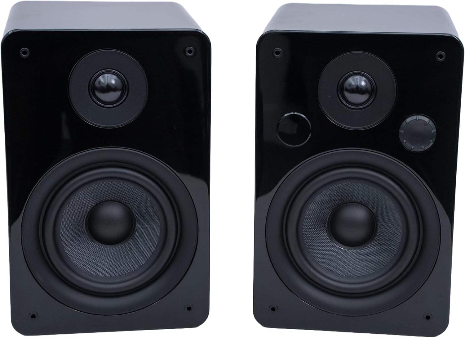 Peachtree Audio M25x Powered Bookshelf Speakers (Pair) – Piano Black | Bluetooth Wireless & Wired | 5.25” Woofer, USB Input, Subwoofer Out, Remote Control