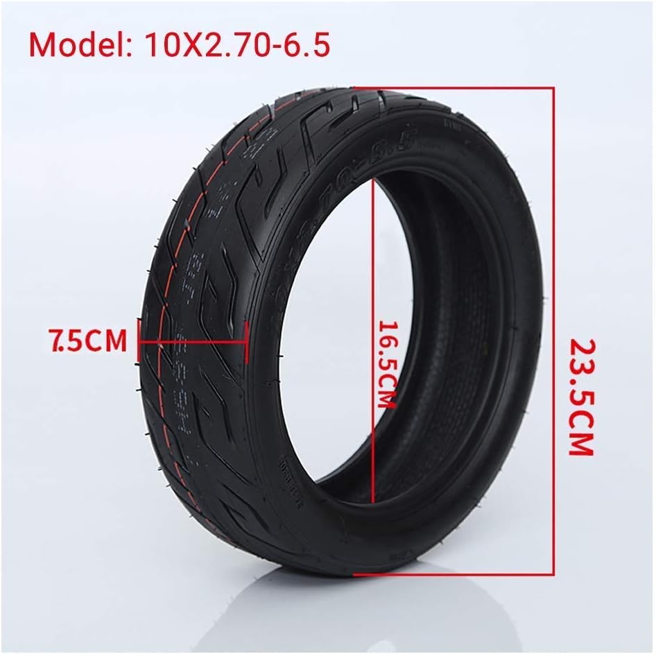Electric Scooter Tire 10-Inch Vacuum Tire Tubeless Non-Slip Wear-Resistant Tire 10X2.7-6.5 Electric Scooter,Safe and Comfort