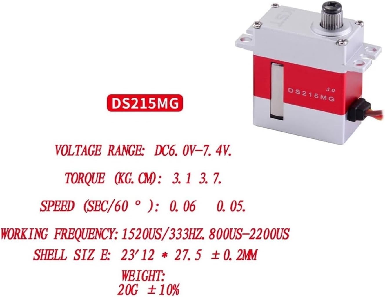 DS215MG DS315MG DS525MG DS589MG DS 725MG DS565X Slant Plate Tail Lock servo(DS725MG)