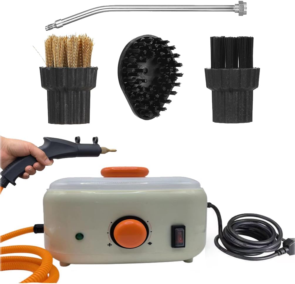 Handheld Steam Cleaner, 2500w High-Pressure Steam, 1500ml Large Water Tank, 6 Adjustable Steam Levels, Multi-Scene Cleaning Brush Head (Green)