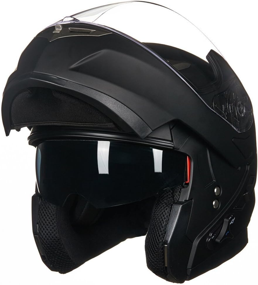 ILM Bluetooth Integrated Modular Flip up Full Face Motorcycle Helmet Sun Shield Mp3 Intercom Model 953/953 PRO