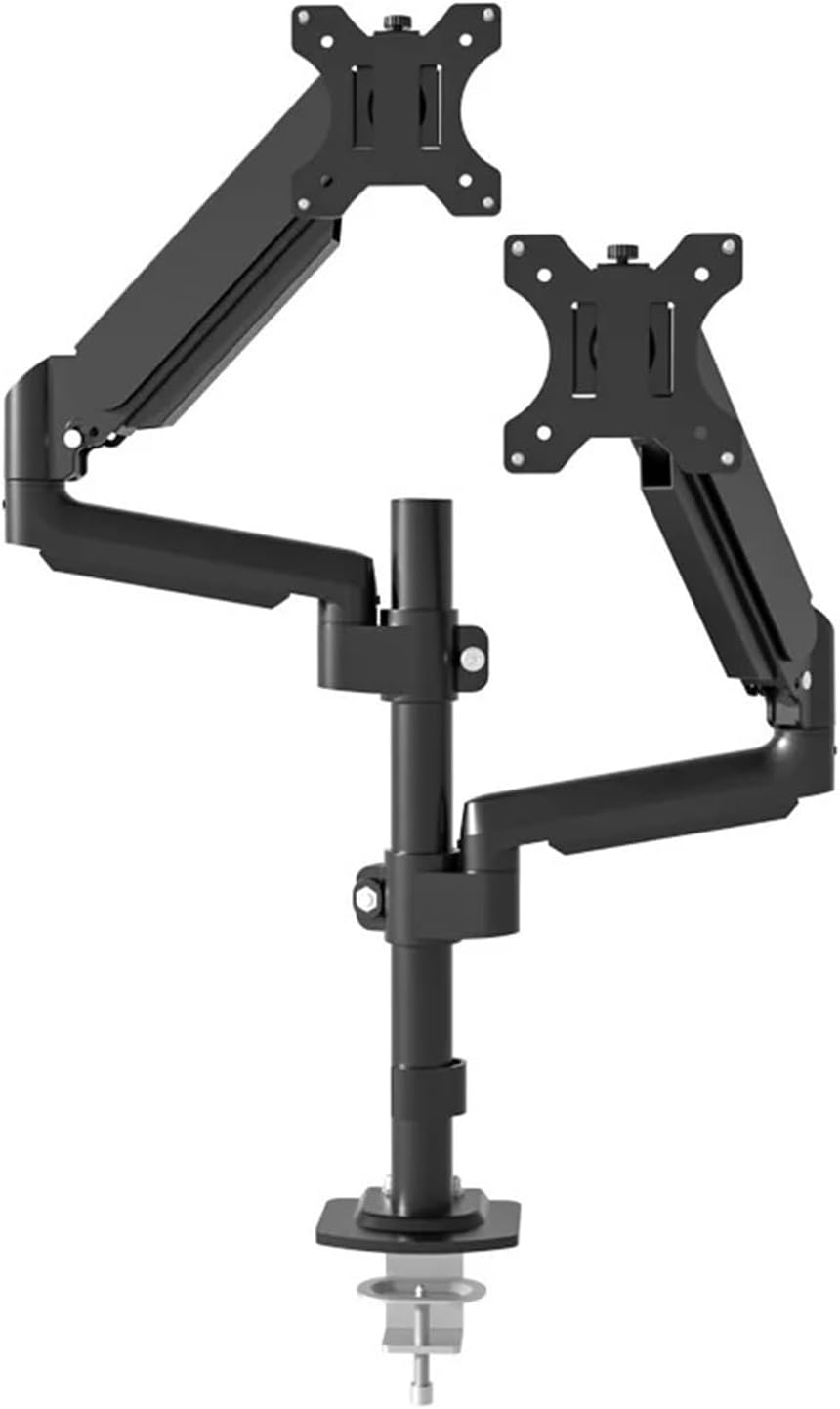 Dual monitors, up to 32 inches, 19.8 pounds per screen, robotic arm desktop mount, height adjustable(H33B)