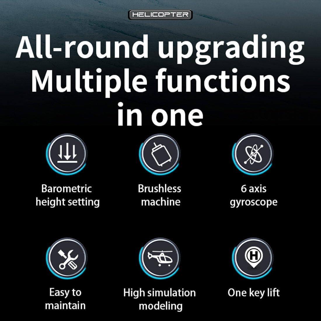 C190 RC Helicopter, 1/30 Scale 6CH Single-Rotor Gyroscopic Remote Control Helicopter Model, H145 RC Airplanes Military Toy for Adults and Beginners