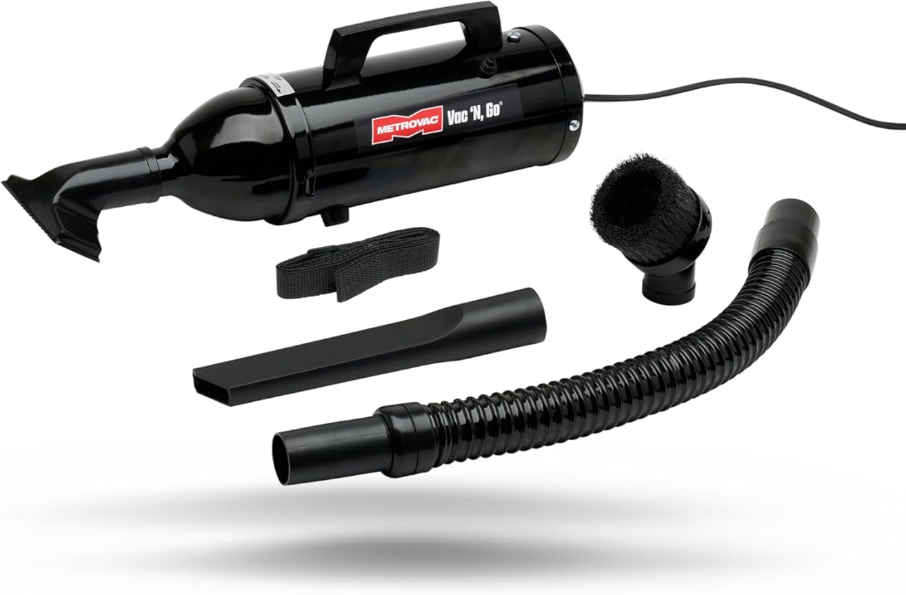 MetroVac VM6B500 VAC N GO Hi Performance Hand Vac - Powerful Home & Automotive Vacuum & Air Duster - Portable Office & Car Cleaning Supplies