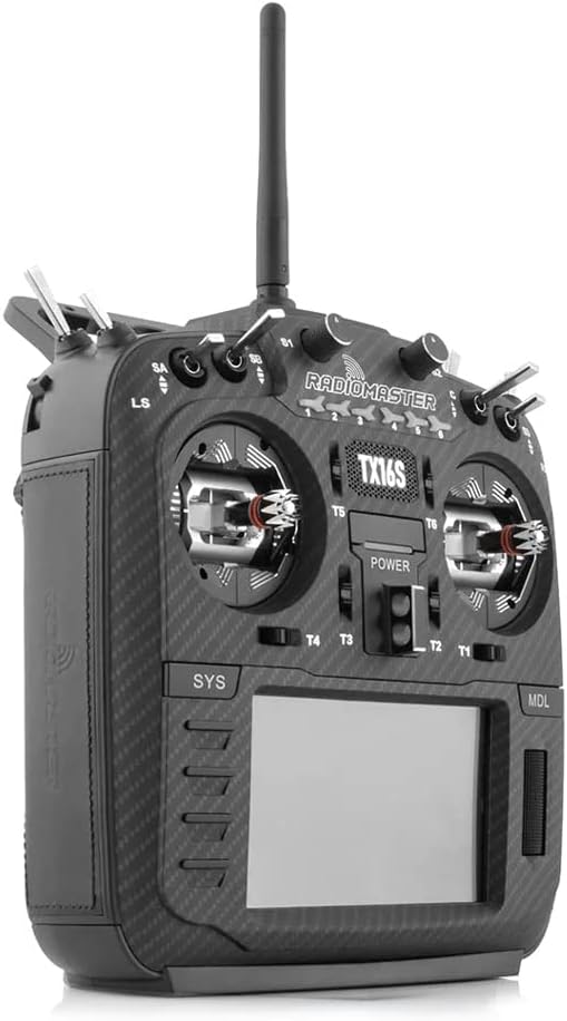 RADIOMASTER TX16S MKII MAX 2.4GHz 16CH Radio Transmitter - Multi-Protocol w/ AG01 Gimbals - Black