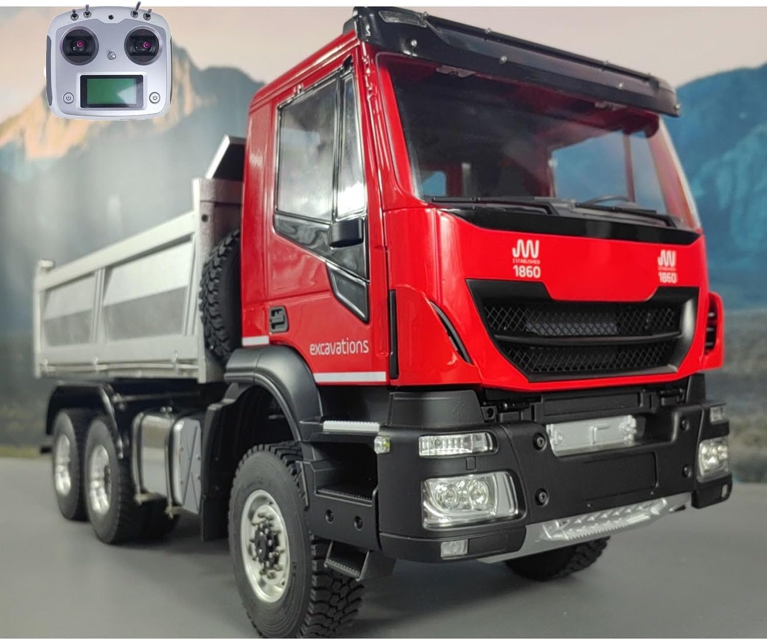 TOUCAN RC HOBBY 1/14 6x6 Hydraulic RC Dump Truck Radio Control Tipper Dumper Car 2-Speed Gearbox