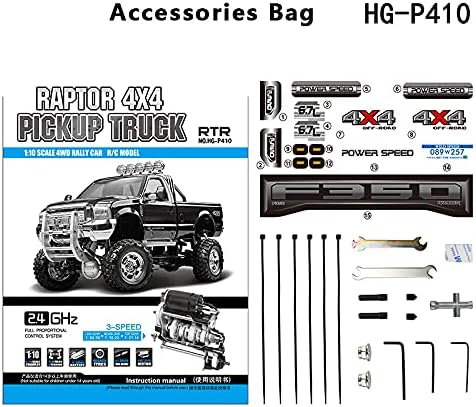 TOUCAN RC HOBBY US in Stock Hengguan 110 RC Hg Pickup Truck P410 4Wd Rally Racing Crawler Car 2.4G Radio Motor ES