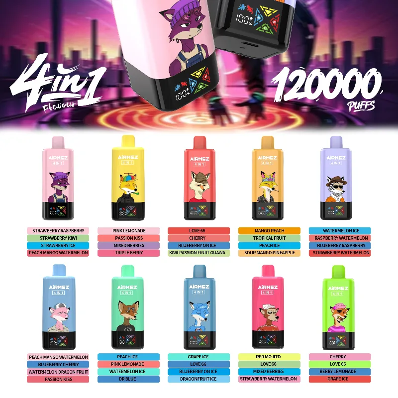 AIRMEZ FOX 120K 4 in 1 (10pcs) - MYEU VAPES