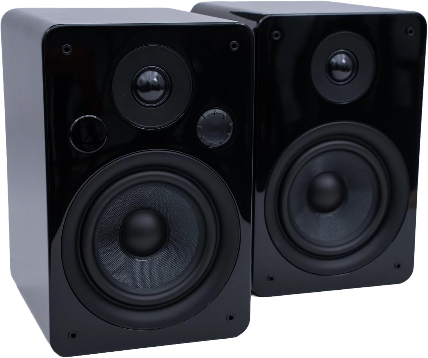 Peachtree Audio M25x Powered Bookshelf Speakers (Pair) – Piano Black | Bluetooth Wireless & Wired | 5.25” Woofer, USB Input, Subwoofer Out, Remote Control