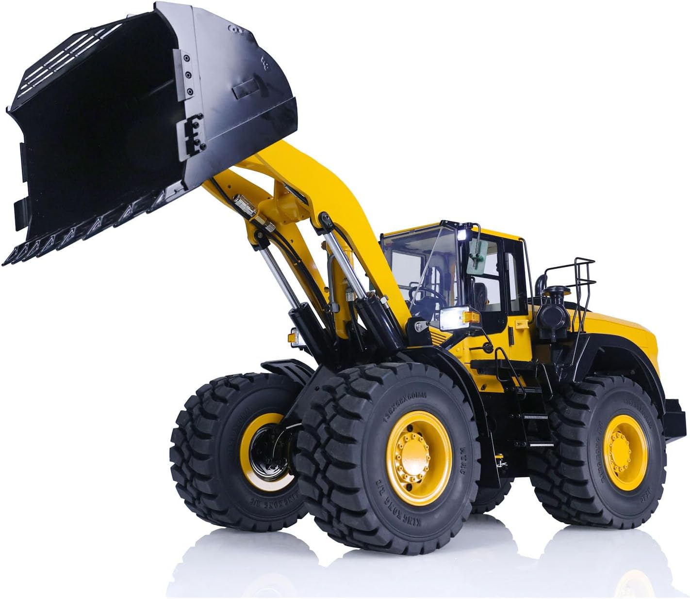 TOUCAN RC HOBBY 2Speed Metal 1/14 RC Hydraulic Loader WA480 Heavy Construction Machine Differential Lock Quick Coupler Fork Light Sound ST8 for Ages 14+