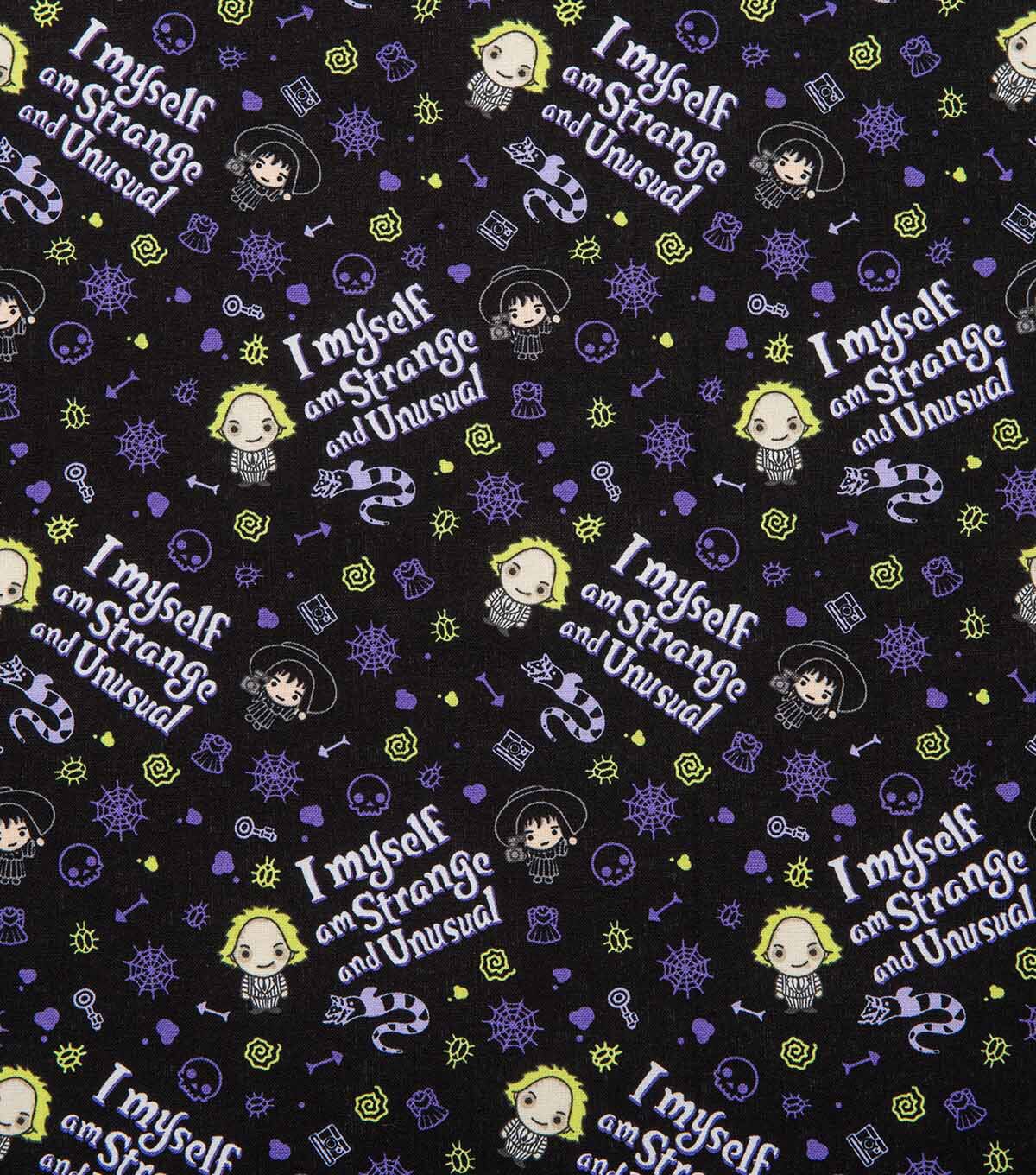 Beetlejuice Strange & Unusual Cotton Fabric