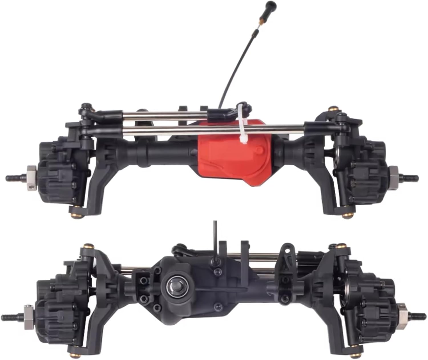 RC Upgrade Parts for TRX-4 1/10 RC Crawler Car Upgrade Parts Axle 1 Complete Front Rear Differential Portal Axle with T-Lock Remote Control Car Repair Parts(Size 3)