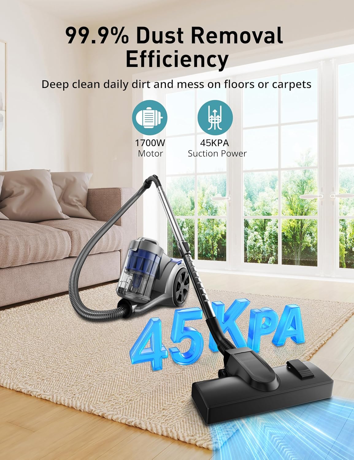 Aspiron Bagless Canister Vacuum Cleaner CA033