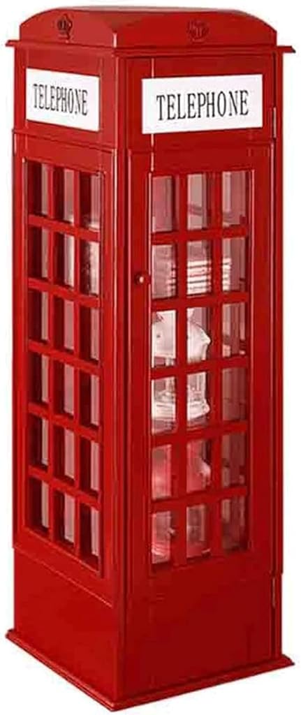 PAASHE 5 Tiers Bookshelf Creative Phone Booth Shape Bookcase Wooden Bookshelves Home Furniture Rack Bookcase 365x365x1130 Mm