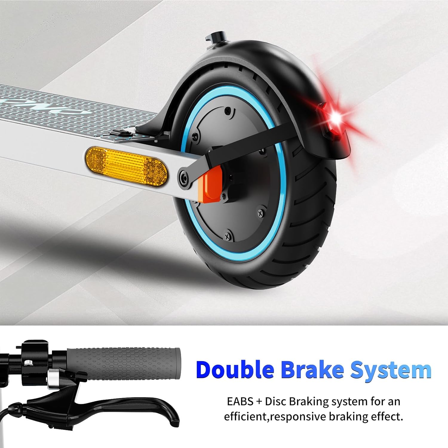 E-Scooter 500W Peak Motor,19MPH/19-28mi Range, 8.5