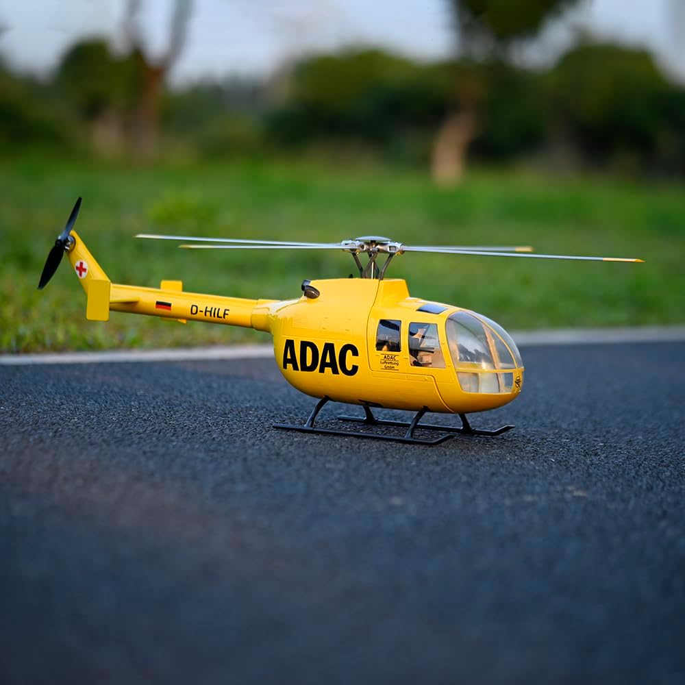 RTF 470 Class FLYWING BO105 RC Helicopter Model GPS 4 Blades Rotor Head One Click Return Brushless Motor RTR I6S Radio Battery Hobby Grade Model